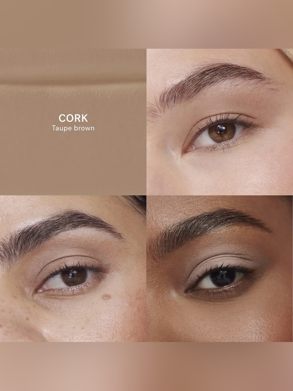 ILIA Cork Liquid Powder Matte Eye Tint- taupe brown, matte, vegan, cool neutral